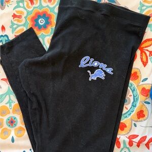 Women's Detroit Lions Black Crop Leggings